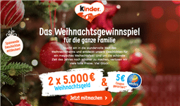 Kinder Schokolade Gewinnspiel