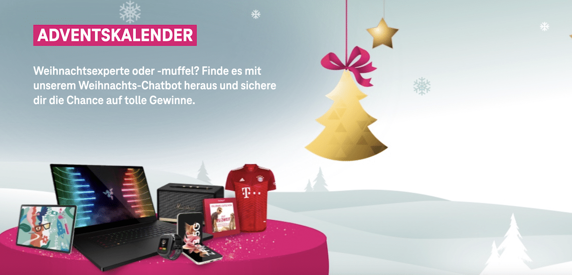 Deutsche Telekom Adventskalendar Gewinnspiel