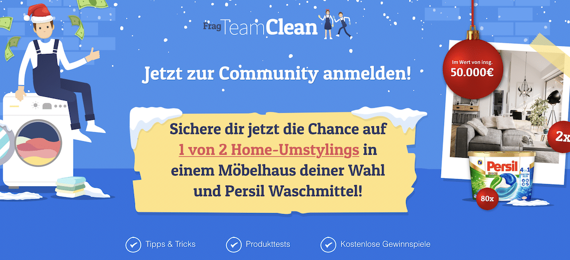 Henkel Frag Team Clean Homeumstyling Gewinnspiel