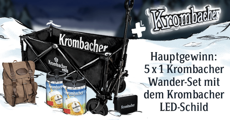 Krombacher Schlittenfahrt Adventskalender Gewinnspiel