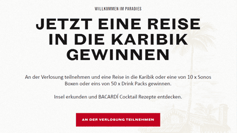 Karibikreise Gewinnspiel