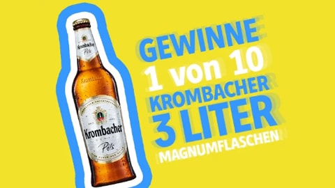 Gewinne 1 von 10 Krombacher 3l Magnum Flaschen