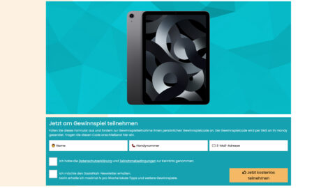 Jetzt ein iPad Air in Grau mit 64 GB gewinnen